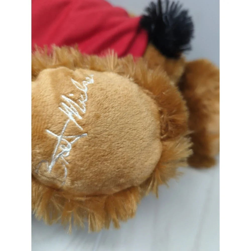PetSmart Bret Michaels Chance Squeaker Plush Brown Dog Toy red shirt blue scarf